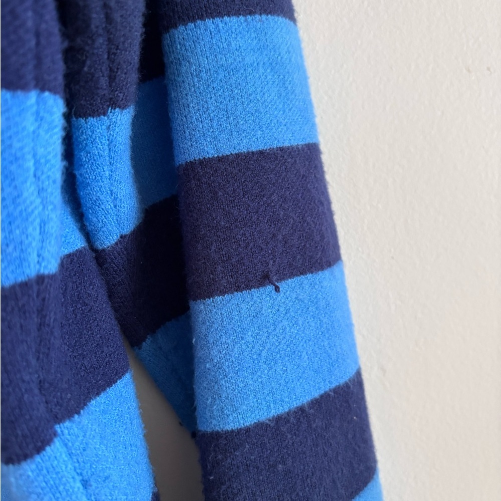 Maeve Anthropologie Navy and Bright Blue Striped Turtleneck Sweater, size XS - Picture 4 of 6